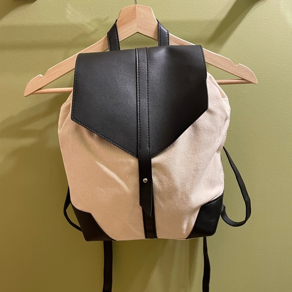 Deux Lux canvas and vegan leather mini back pack NWOT - Picture 1 of 6